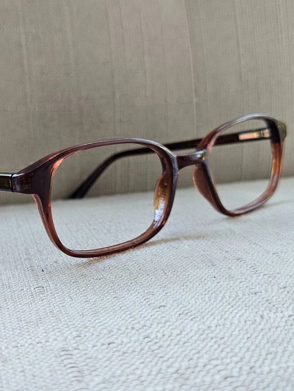 Vintage Romco Eyeglasses Frame Brown Tone Eyewear Unisex Glasses Frame only